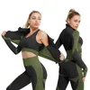 Yoga outfit 23 stycken Set Bar Highwaisted Tight Pants Gym träningskläder Lämpliga sportkläder för Women Zipper Jacket Leggings Suit 231012