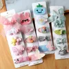 Hair Accessories Suit Children's Cute Clip Bow Cartoon Animal Girls Not Hurt Sweet Hairpins Headdress Gifts