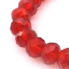 Bracelet de perles de cristal à facettes de 8 mm de couleur rouge pour femmes, bracelets extensibles de style simple, lot de 20 pièces, Whole273P
