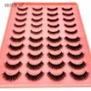 Falska ögonfransar Mix 20 par 3D Mink Lashes Fluffy Soft Wispy Natural Eyelash Extension Återanvändbar Makeup 231012