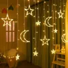 Decorazione per feste Moon Star LED Light String EID Islamico Musulmano Compleanno Decor Al Adha Ramadan Pasqua Wedding252Z