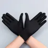 Five Fingers Gloves Autumn Summer Thin Ice Silk Gloves Spring Cycling Driving Black White Gloves Training Sun Protection Handschuhe 231013