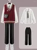 Calças femininas de duas peças xgoth três peças colete formal ternos início da primavera estudante feminino camisa de manga comprida cintura alta terno reto