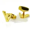 Luxury Designer Brand Cuff Link High Quality Fashion Jewelry Men Classic Letter Manschett Länkar Skjorta Tillbehör Bröllop Utsökta gåvor Manschettknappar T103