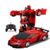 Electric RC Car RC Transformation Robots Sports Vehicle Model Drift Toys Cool Deformation Christmas Birthday Presents for Boys Girls 231013