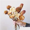 Decorative Flowers Natural Dried Africa Feather Daisy Snow Lotus Sun Flower Wedding Arrangement Home Party Decor Diy Craft Accessories Dh6R4