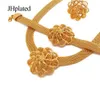 Parures de bijoux de mariage Mode hawaïenne plaqué or ensembles de mariée collier boucles d'oreilles bracelet bague cadeaux ensemble de bijoux de mariage pour les femmes 231012