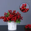 Decorative Flowers High Qualtity Big Size Imitation Poam Berry Holding Flower Home Decoration Artificial DIY Finished Bouquet