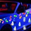 6 Pièces Décorations de Voiture de Noël Autocollants Réfléchissants d'Aimant de Réfrigérateur de Noël Boule Lumineuse Gnome Baies Aimants Autocollants Réfléchissants de Voiture pour Fourniture de Fête de Vacances