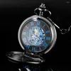 Pocket Watches Black Phoenix Graphic Relief Roman Digital Mechanical Watch Necklace Pendant Clock Fob Chain Men's Women's PJX1030