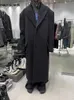 Misturas de lã masculina mauroicardi outono inverno legal oversized longo quente preto casaco de lã masculino luxo designer roupas casaco 2023 231012
