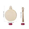 Christmas Decorations 50pcs Wood Craft Pendants Christmas Ball Designed Hanging Tags Unfinished Blank Wooden Hanging Ornaments with 50pcs Hemp Rope 231013