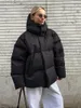 Abrigos de trinchera para mujer Clinkly acolchado mujer invierno suelto parkas abrigo vintage pan outwear oficina damas cálido algodón puffer s