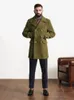 Mäns plus -storlek Ytterkläderrockar Europeiska och amerikanska kläder British Men's Medium Long Long Sleeped Woolen Coat Autumn Winter 231012