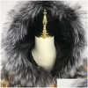 Women'S Fur & Faux Fur Womens Fur Fashion Sier Coat With Hood Real 90Cm Length Women Red Jacket Apparel Women'S Clothing Women'S Outer Ottep