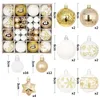 Kerstversiering 44 stks Kerstbal Geschilderd Vormige 3-6 cm Gegalvaniseerde Bal Plastic Bal Kerstversiering 231013