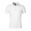 Herrpolos sommarpolo Top Business Casual Quick Dry and Women's T-shirt Creas Motent Cotton Blend 7 Color Sports Shirt S-4X