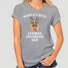 Heren T-shirts Werelds Duitse herder Papa Hond Eigenaar Grafische T-shirt Zomer Casual T-shirt 8873A