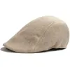 Gorra de pico de pato para hombre y mujer, gorro de hiedra para conducción de Golf, sol, sombrero plano de taxista, boinas Unisex233C