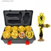 Spinning Top Beyblades Burst Metal Fusion Golden GT Set 12Pcs Gyroscope with Handlebar in Tool Box Toys for Children Q231013