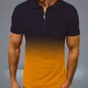 Mens Designers T Shirts Men Slim Fit Tshirt Gradient Högkvalitativ Black White Orange Tees Streetwear Plus Size M3XL3312441