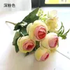 Decorative Flowers Artificial Rose Pography Prop Fake Table Room Garden Wedding Home Decoration Bright Color Flores Artificiales