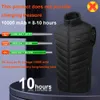 Men's Vests Heated Vest USB Intelligent Dual Control Switch 9111521 Zone Hunting Winter Men''s Warm 231012