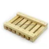 Porte-savons Porte-plateau en bois de bambou naturel Porte-plateau Boîte de douche Porte-savons de lavage des mains 11,5 x 8 x 2,2 cm Livraison directe Accueil Garde Dhyz8