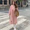 Women's Wool Blends Simple Solid Coat 5 Colors Korean Style Loose Autumn Winter Chic Streetwear S4XL Double Breasted Girls Cloth 231012