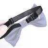 Bow Ties Wholesale 100pcs diy bow tie incsories للطفل البالغين الرجال نساء الزفاف تعديل Bowtie مرنة حبل حبل حزام Max 50cm 231013