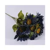 Dekorative Blumen, 13 Köpfe, künstliche künstliche Sonnenblumen, Kunststoffpflanzen, Hochzeit, Garten, Dekoration, Blumenstrauß, Dhypo