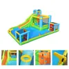 Maison de rebond gonflable 7 en 1, saut et toboggan avec bord de basket-ball, jeux de terrain de football, terrain de sport, but de football, terrain de jeu, parc extérieur, jardin, fête, cadeaux, jouets