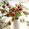 Simple artificial fruit tree branches artificial pomegranate fruit branch berry simulation flower home decoration wedding fake flower