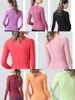 Lu Swift Elastic Gym Yoga Shirts Dames Knits en T-shirts Lange mouwen Dames Slim Mesh Running Sportjack Sneldrogend Zwart Fitness Sweatshirts Tops 2.0