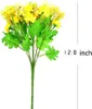 Decorative Flowers Artificial Fake Silk 6/12 Bundles Of 6 Colors Outdoor UV Resistant Greenery Shrubs Plants Indoor Outside Hanging Decor