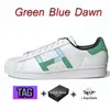 Süperstar orijinaller sıradan ayakkabılar bulut beyaz açık pembe süperstarlar yeşil mavi şafak spor ayakkabılar süper yıldız kadın erkek tasarımcı spor ayakkabı
