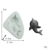 Moldes de cozimento Halloween Sea Dolphin Dentes expostos Silicone Chocolate Sugar Mold Gypsum DIY Drop Glue Soap