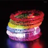 Décoration de fête 50 pièces/lot, Costume Led coloré, Bracelet lumineux clignotant en acrylique, jouets lumineux Rave néon/Led, fournitures de décoration