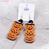 Charm Halloween Dangle Earrings Glitter Acrylic Earrings Witch Hat Pumpkin Earrings Totem Poles 231013