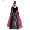 Theme Costume Autumn and Winter New Year Pengpeng Long Dress Adult Halloween Playing Card Red Heart Princess Performance Come COS StageL231013