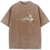 Heren T-shirts Rose Goud Geometrisch Abstract Bleach Shirt 230g Katoen Mode Gewassen T-shirt Vintage Zomer Gebleekte T-shirt Tops