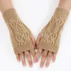 Herbst Winter Gestrickte Kurze Handschuhe für Frauen Mädchen Warme Wolle Fingerlose Handgelenk Handschuhe Arm Ärmel Handwärmer Weiche Fäustlinge