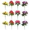 Dekorative Blumen, 12 Stück, künstliche Sträuße, Stiefmütterchen, künstliche Blumenvasen, Ornamente
