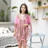 Scarves Sunscreen Chiffon Shawl Flower UV Resistant Cycling Beach Pearl Button Multi-color Scarf Printing Women's Silk