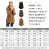 Ropa de invierno Chaqueta de plumón de lana para mujer Abrigo largo para mujer Gabardina Abrigos de plumas Chaqueta acolchada Parka Chaquetas Ropa de abrigo gruesa 4K95B