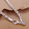 Gliederarmbänder, versilberter Schmuck, Manschettenkette, Charm-Armband mit gedrehtem Seil SMTH210