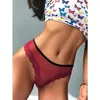 Kobiety seksowne koronkowe g-string puste zbite majtki żeńskie stringi fitness majaki damskie bielizny t-back g streps W268a