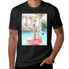 Canotte da uomo Giraffa in una piscina T-shirt Magliette nere Manica corta Abiti vintage Abiti da uomo personalizzati