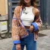 Damesjassen 2023 Trendy winter cropped pufferjack vest bloemenprint lichtgewicht open voorkant korte gewatteerde gewatteerde jas