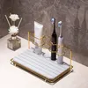 Diş fırçası tutucular banyo elektrik diş fırçası rafı salıncak masası yıkama masası depolama rafı diş macunu raf diş fırçası tutucu 231013